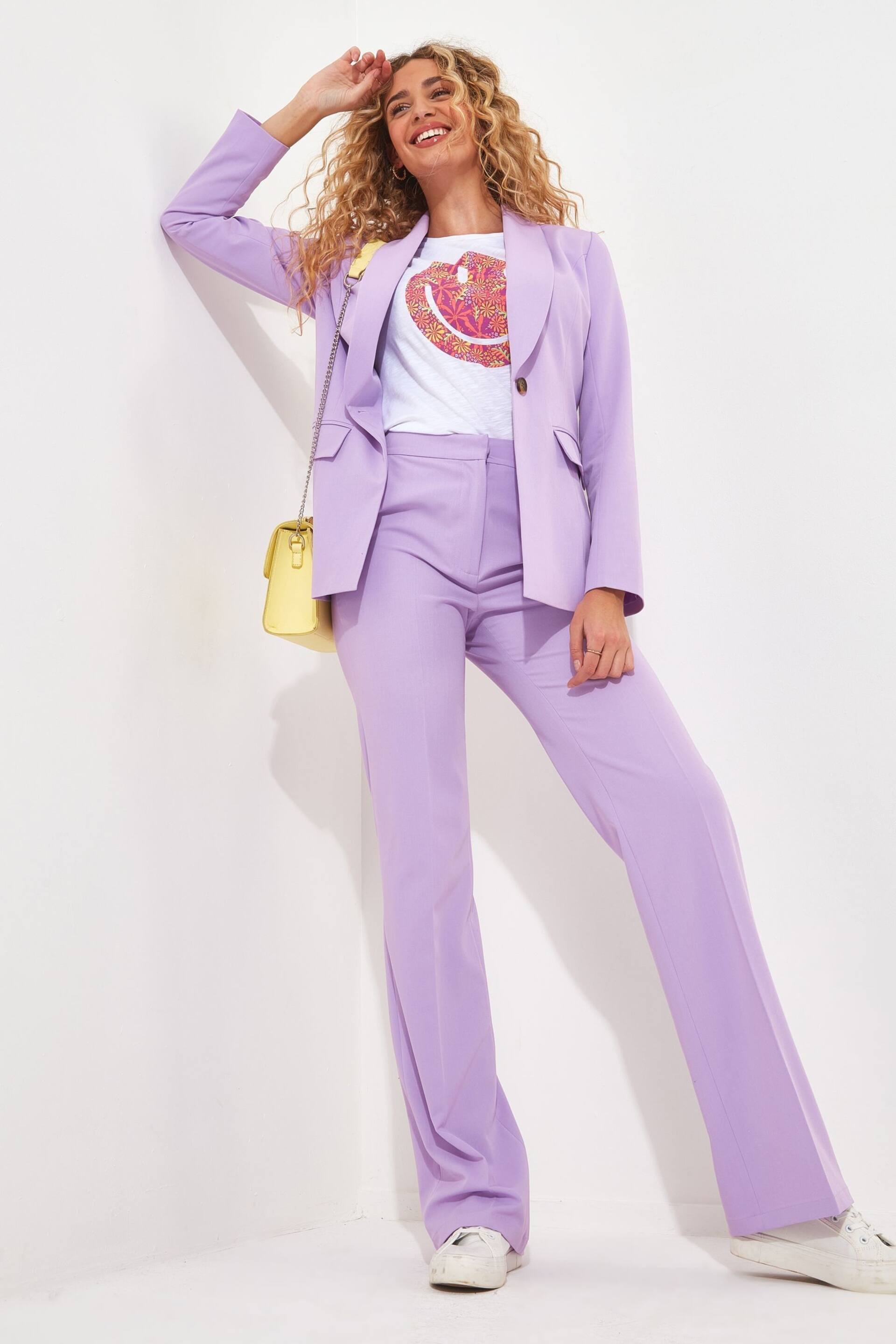 Joe Browns Purple Straight Leg Tailored Co-Ord Trousers - Image 4 of 6