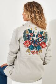 Joe Browns Natural Boutique Vintage Embroidered Festival Utility Jacket - Image 5 of 8