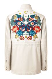 Joe Browns Natural Boutique Vintage Embroidered Festival Utility Jacket - Image 8 of 8