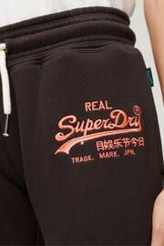 Superdry Brown Neon Vintage Logo Low Rise Flare Joggers - Image 4 of 4