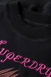 Superdry Black Suika Embroidered Loose Sweatshirt - Image 4 of 4