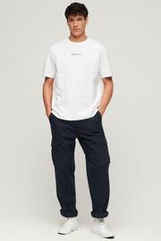 Superdry White Loose Fit Utility Sport Logo T-Shirt - Image 3 of 5