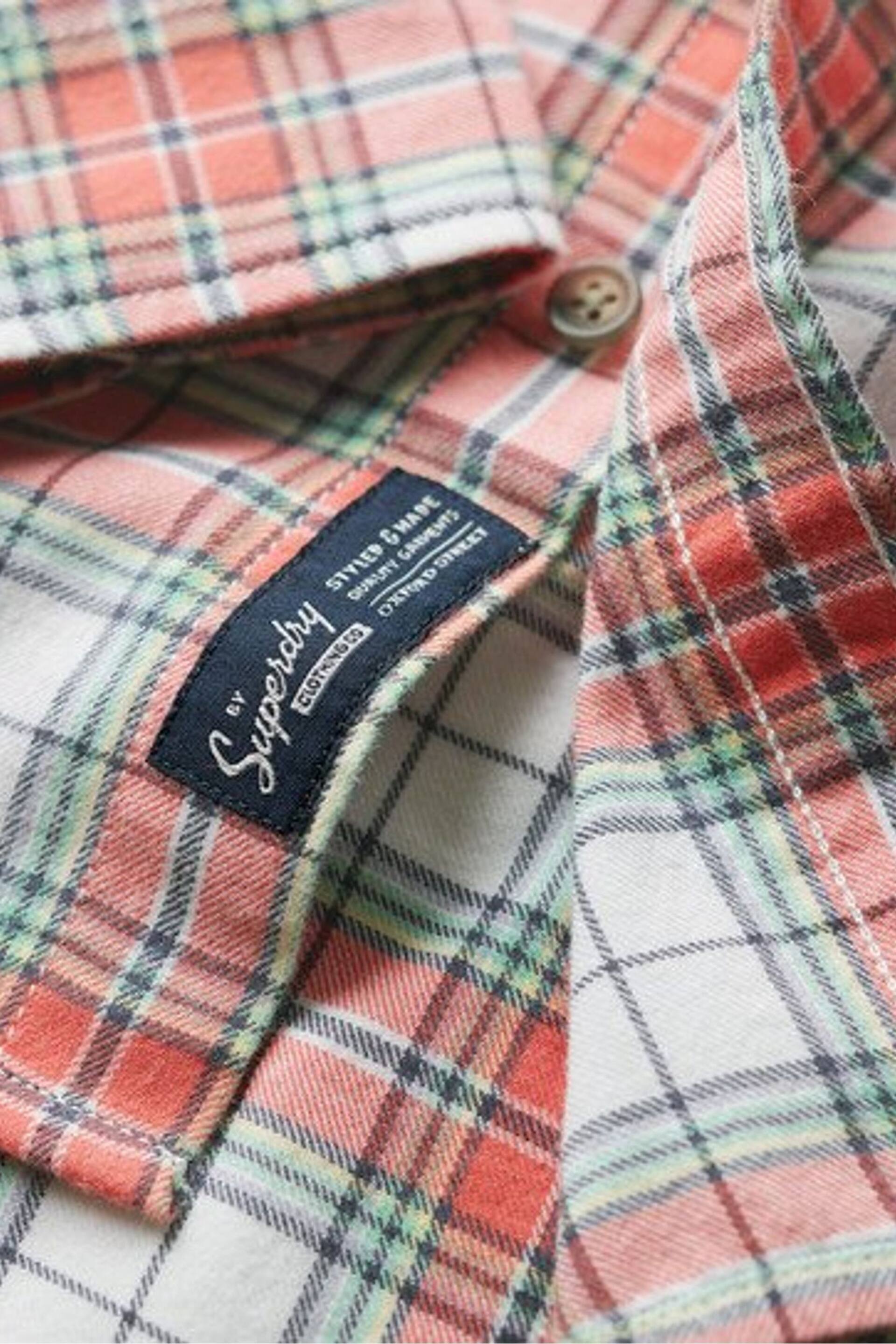 Superdry White Vintage Check Shirt - Image 4 of 6