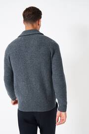 Crew Clothing Company Grey Wool Classic Cardigan - Image 2 of 5