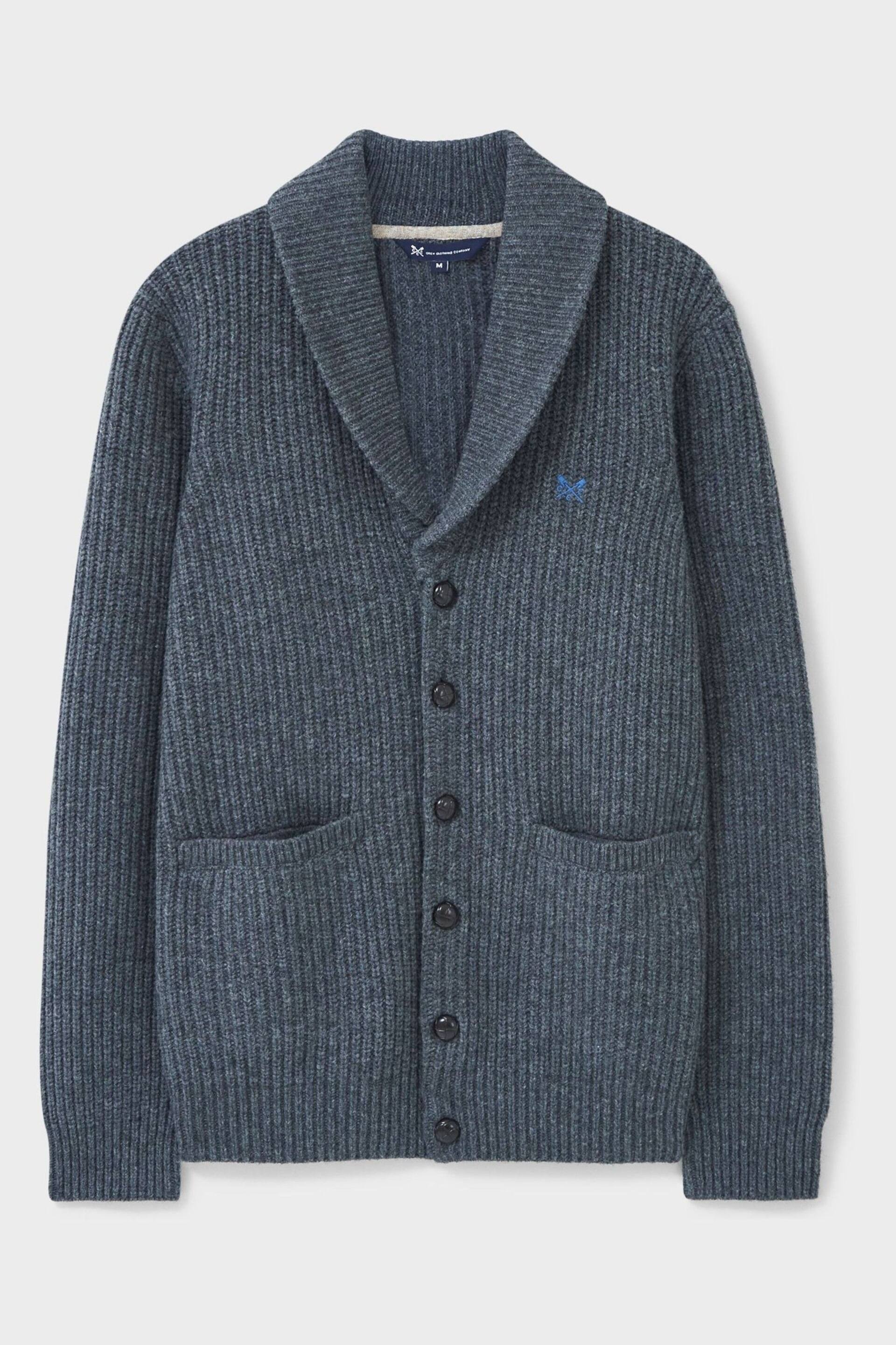 Crew Clothing Company Grey Wool Classic Cardigan - Image 5 of 5