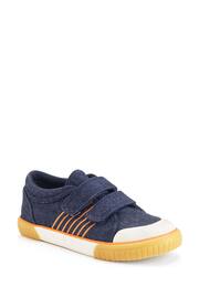 Start Rite Blue Sandy Beach Denim Washable Canvas Double Rip Tape Summer Shoes - Image 3 of 6