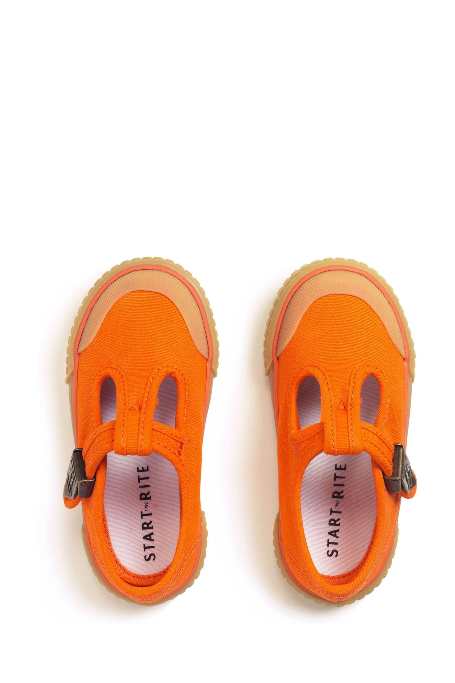 Start Rite Orange Anchor Washable Canvas T-Bar Summer Shoes - Image 1 of 3