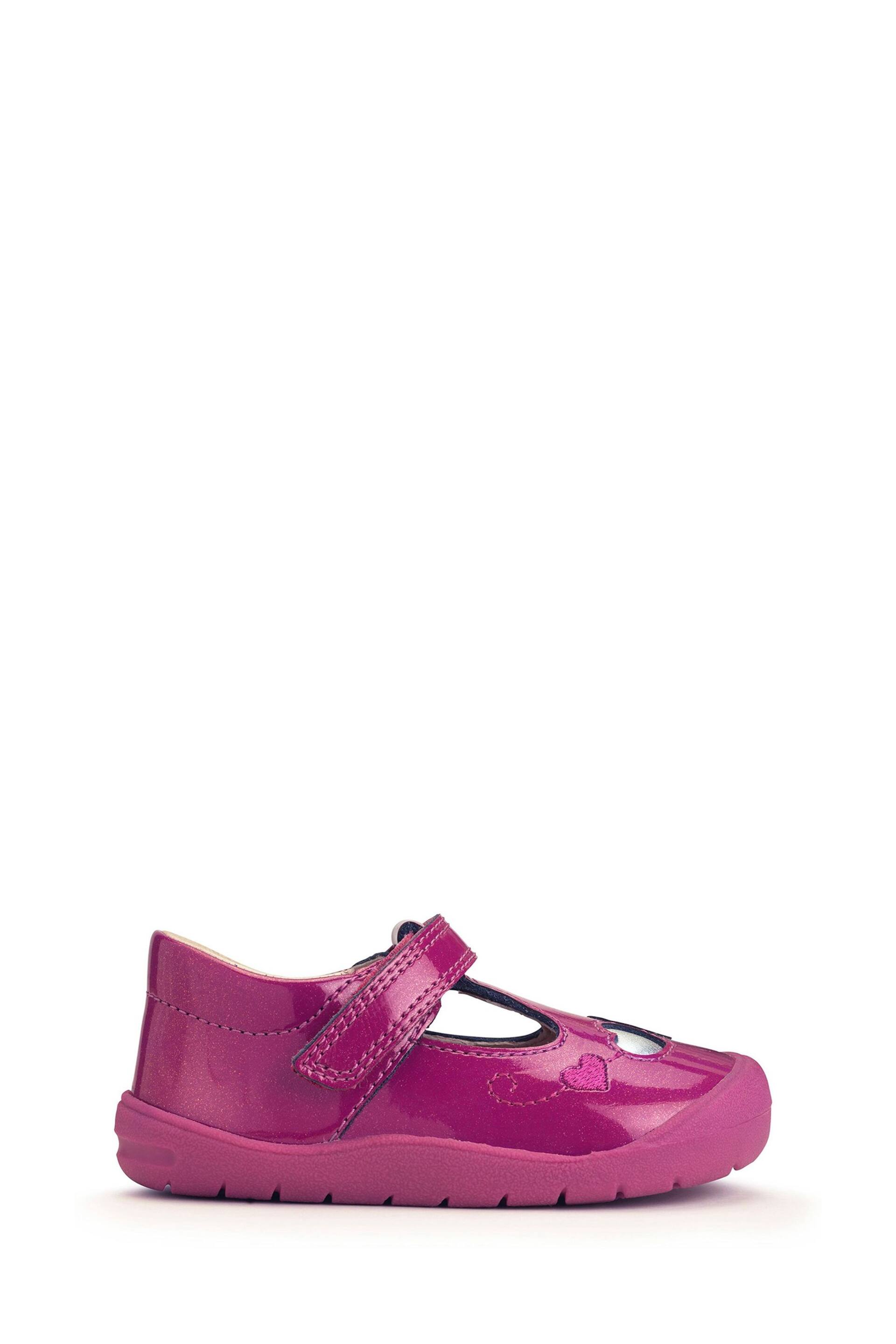 Start Rite Purple Party Berry Glitter Patent Leather T-Bar Toddler Shoes - Image 2 of 6