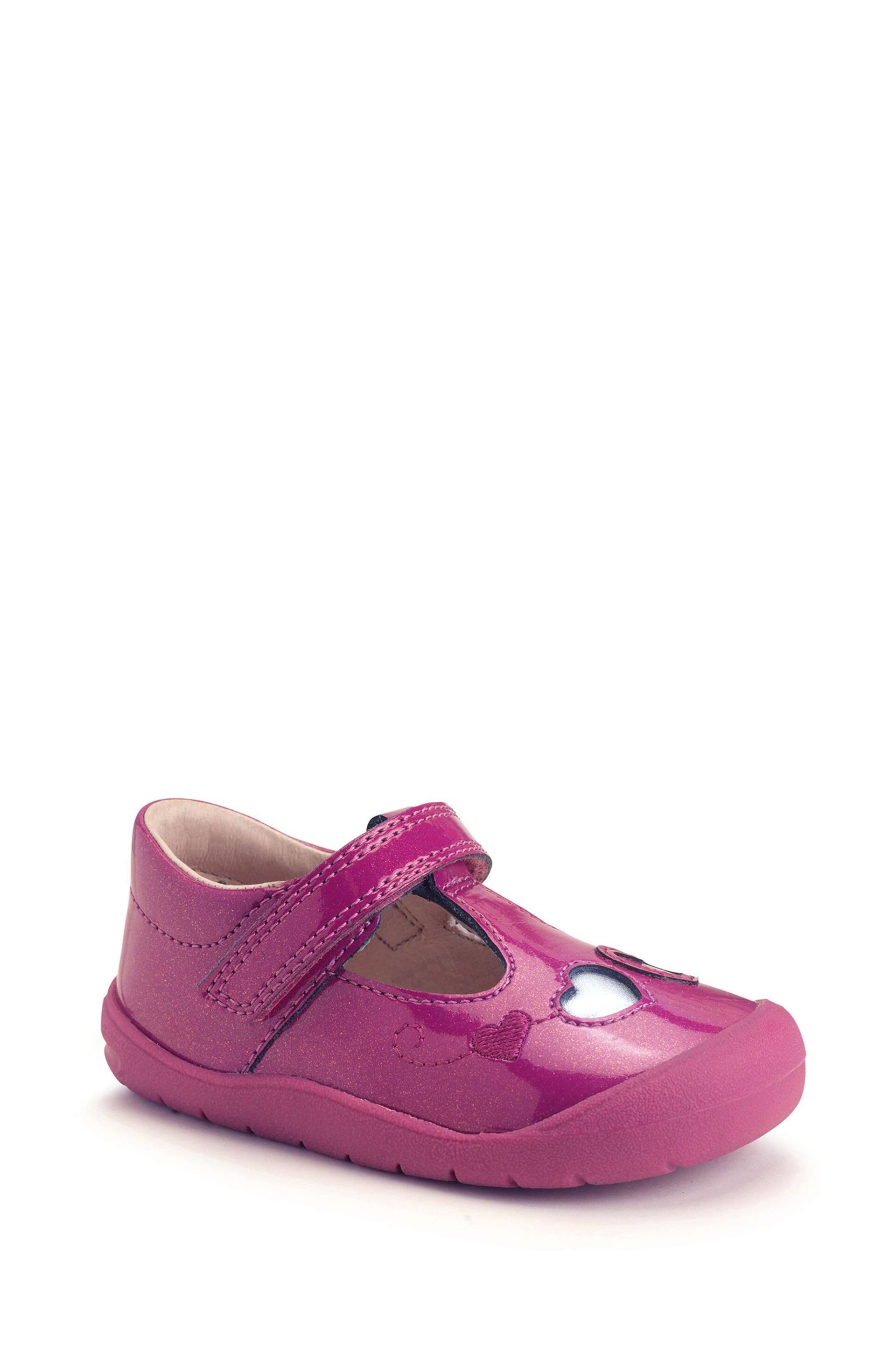 Start Rite Purple Party Berry Glitter Patent Leather T-Bar Toddler Shoes - Image 3 of 6