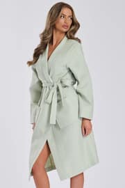 Loungeable Natural Sage Cotton Waffle Robe - Image 1 of 6