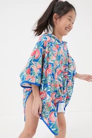 FatFace Blue Watermelon Towelling Poncho - Image 1 of 4
