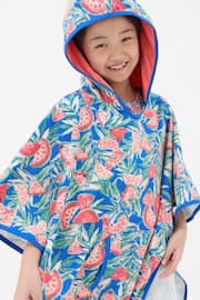 FatFace Blue Watermelon Towelling Poncho - Image 3 of 4