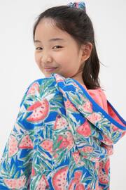 FatFace Blue Watermelon Towelling Poncho - Image 4 of 4