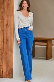 Sosandar Blue Pintuck Jeans - Image 4 of 6