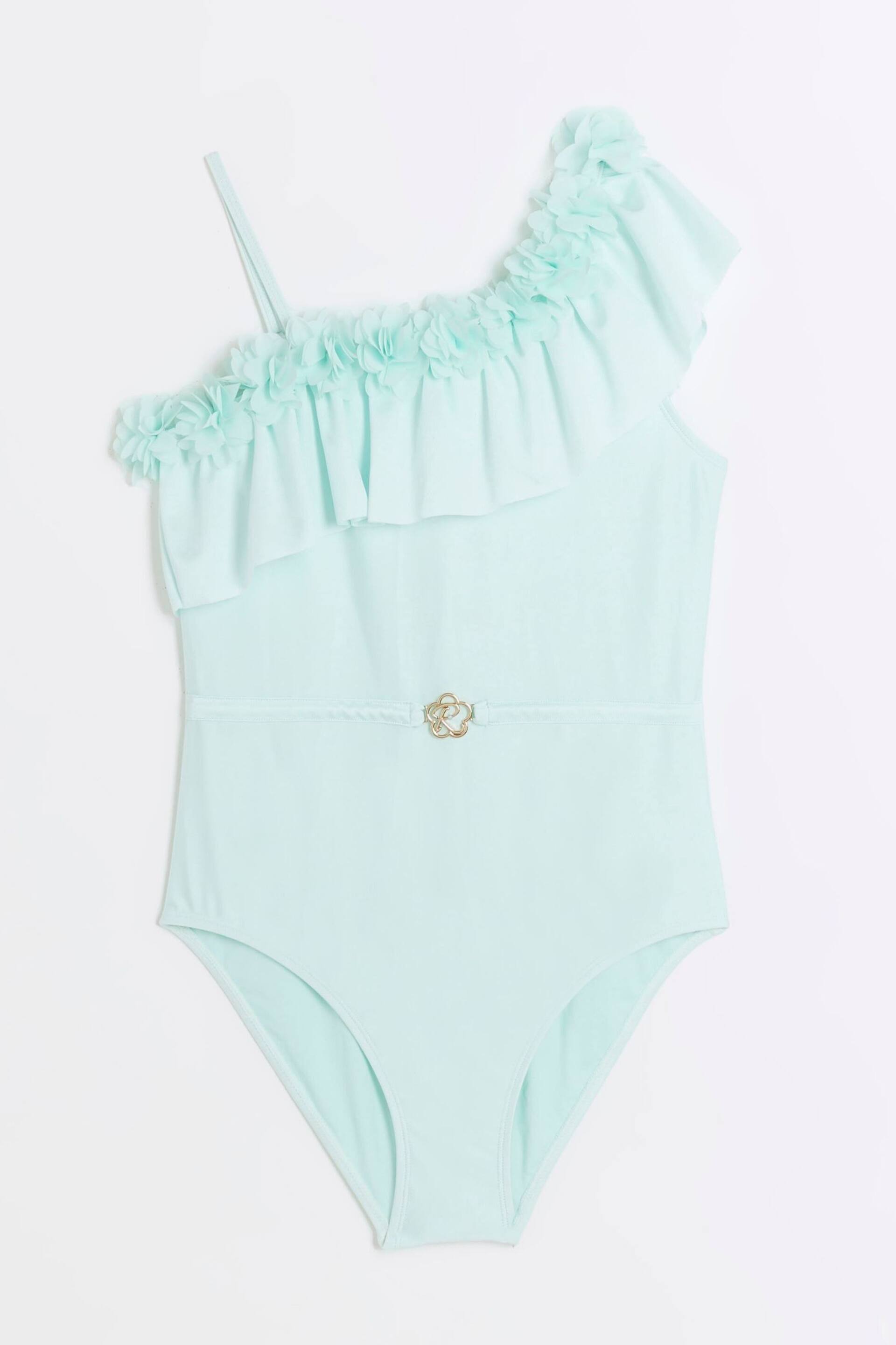 River Island Green Girls Floral Swimsuit - Image 1 of 4