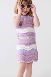 River Island Purple Mini Girls Wave Crochet Set - Image 1 of 3