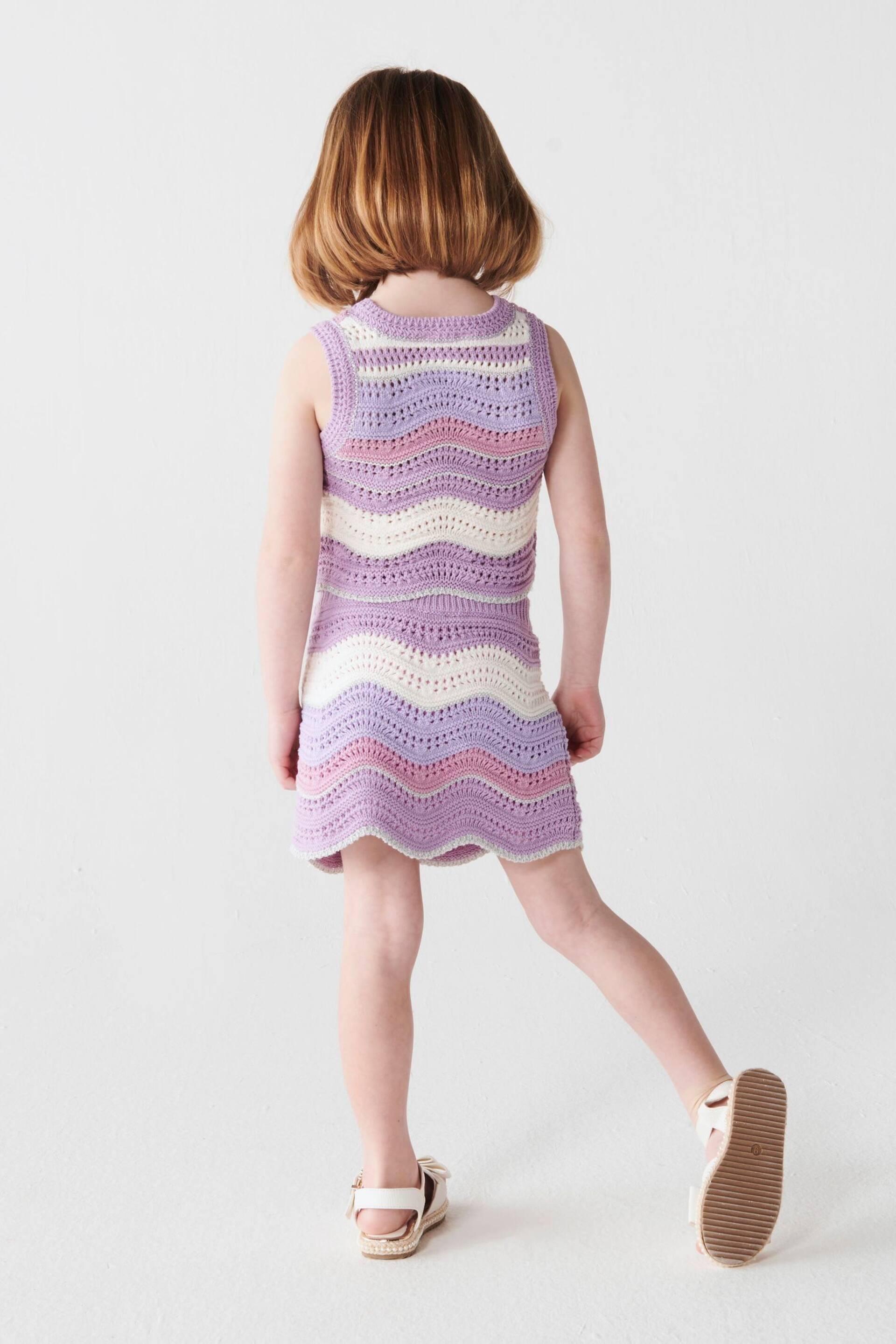 River Island Purple Mini Girls Wave Crochet Set - Image 2 of 3