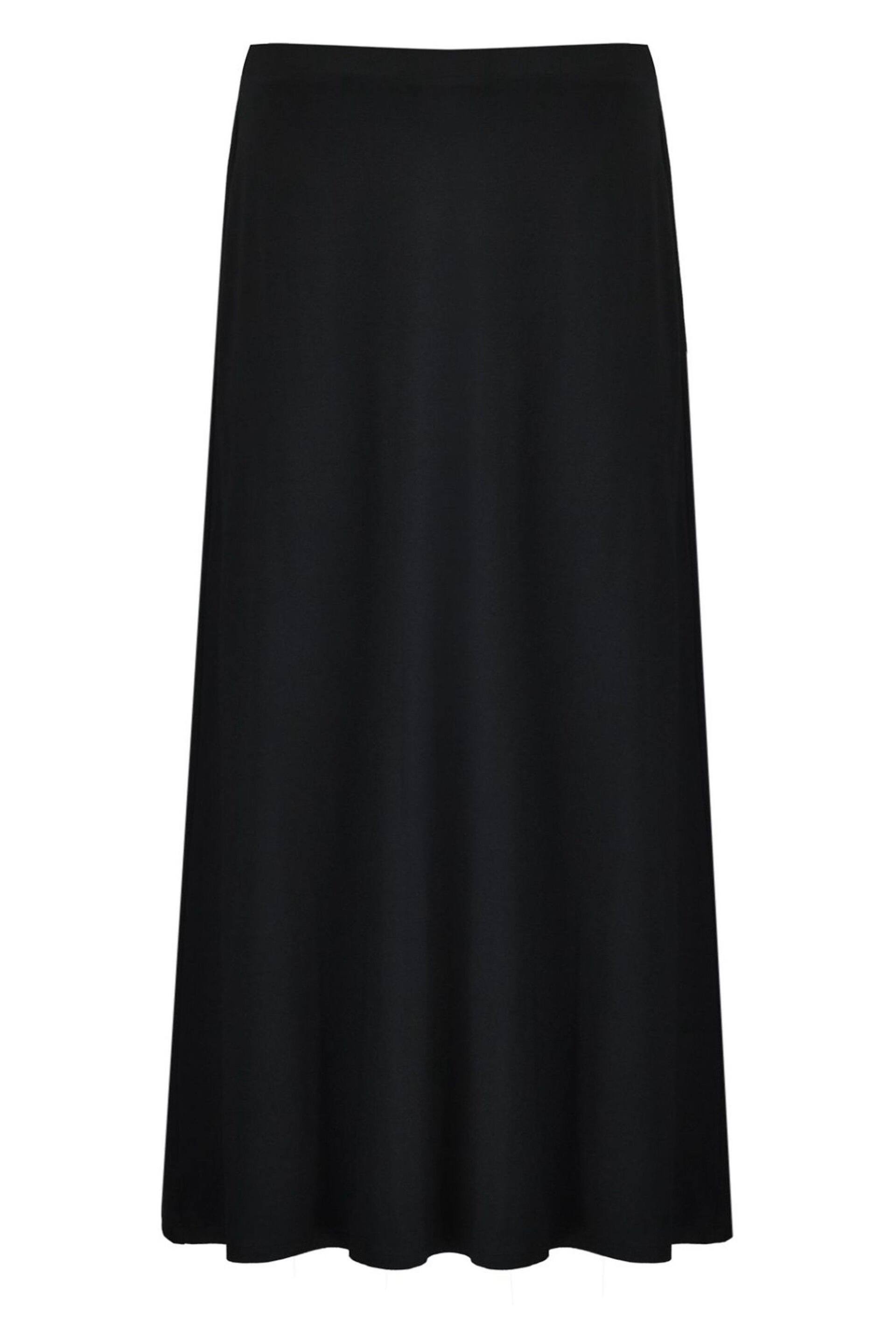 Live Unlimited Curve Petite Jersey Black Midi Skirt - Image 5 of 5