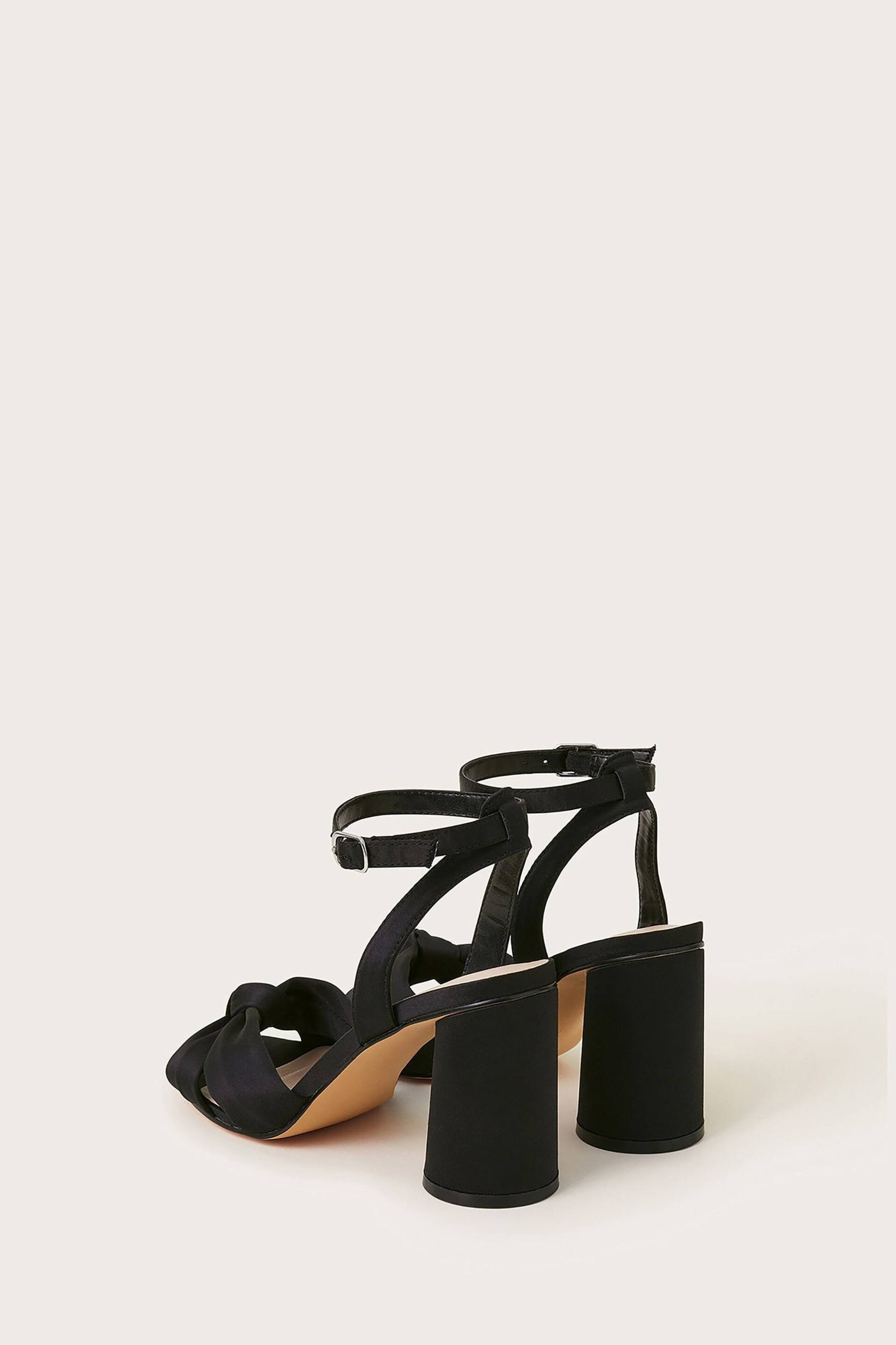 Monsoon Black Knot Front Block Heel Sandals - Image 2 of 3