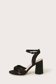 Monsoon Black Knot Front Block Heel Sandals - Image 3 of 3