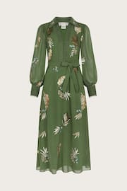 Monsoon Green Erin Embroidered Shirt Dress - Image 5 of 5