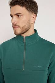 River Island Green Zip High Funnel Neck Jumper - Image 3 of 4