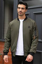 Threadbare Green Lightweight Bomber Jacket - Image 1 of 4