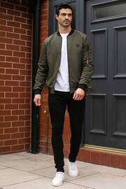 Threadbare Green Lightweight Bomber Jacket - Image 3 of 4