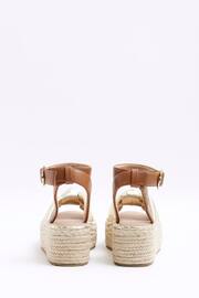 River Island Gold Two Part Espadrille Sandals - Image 5 of 5