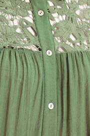 Quiz Green Crochet Insert Shirt Dress - Image 4 of 4