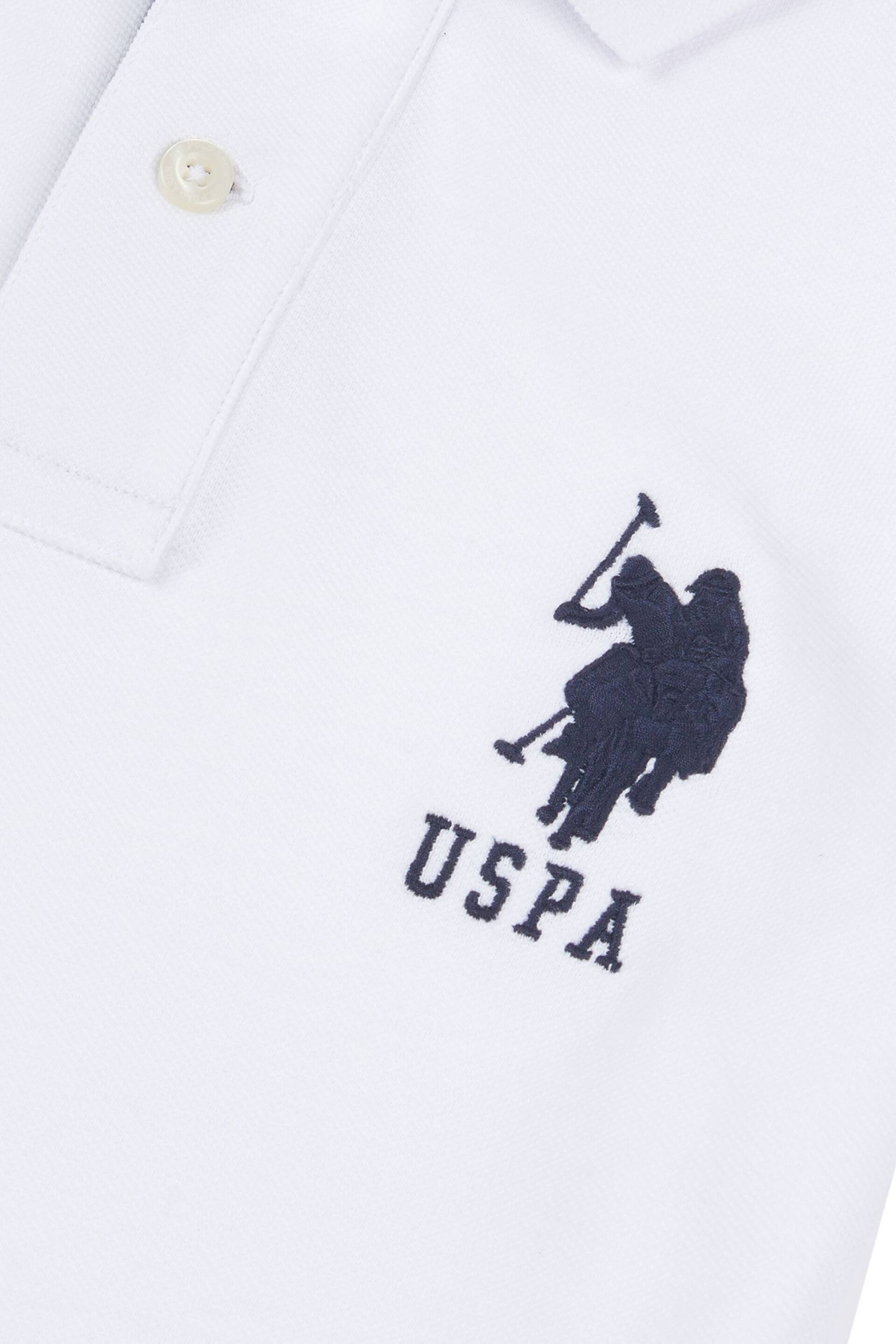 U.S. Polo Assn. Boys Blue Player 3 Pique Polo Shirt - Image 7 of 7