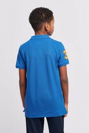 U.S. Polo Assn. Boys Blue Player 3 Pique Polo Shirt - Image 2 of 7