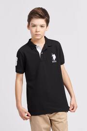 U.S. Polo Assn. Boys Blue Player 3 Pique Polo Shirt - Image 1 of 7