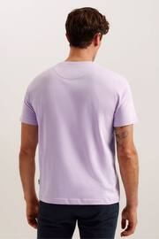 Ted Baker Purple Tywinn Regular Plain T-Shirt - Image 1 of 6