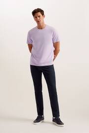 Ted Baker Purple Tywinn Regular Plain T-Shirt - Image 3 of 6
