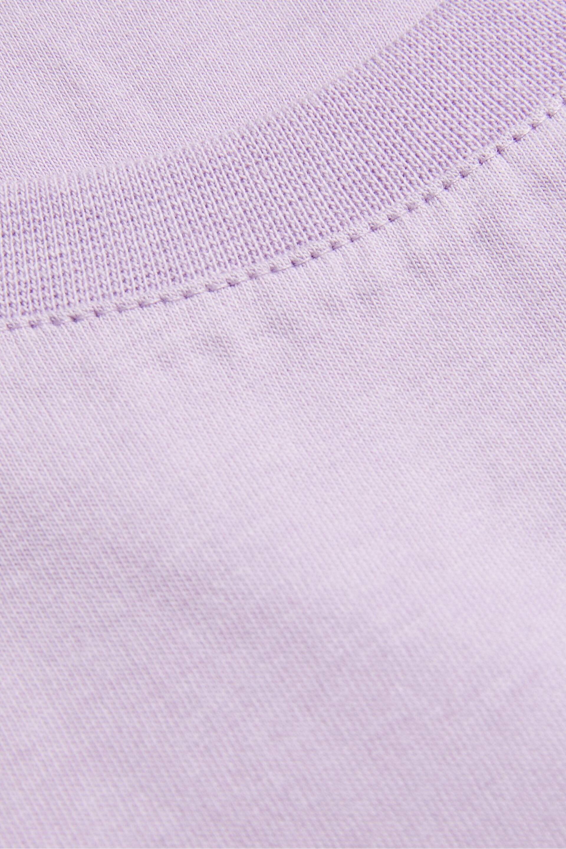Ted Baker Purple Tywinn Regular Plain T-Shirt - Image 5 of 6