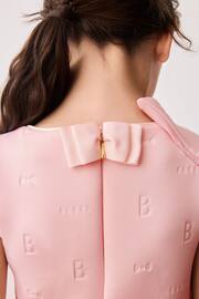 Baker by Ted Baker Bow Embossed Scuba Pink Dress - Image 5 of 5