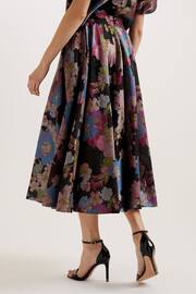 Ted Baker Black Bursa Jacquard Midi Skirt - Image 2 of 6