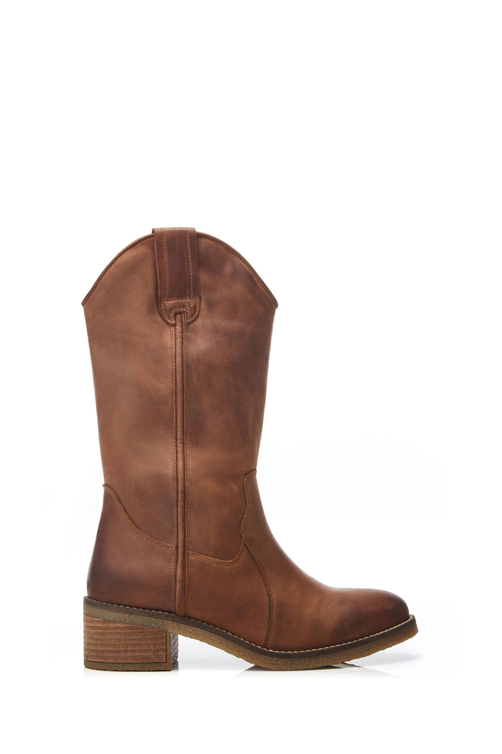 Moda in Pelle Dana Crepe Sole Long Western Natural Boots - Image 1 of 4