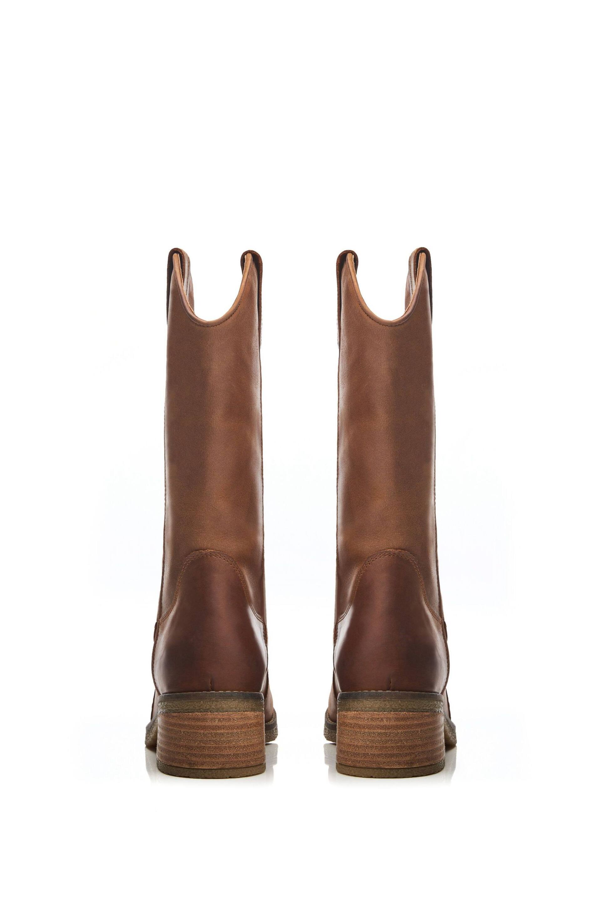 Moda in Pelle Dana Crepe Sole Long Western Natural Boots - Image 3 of 4