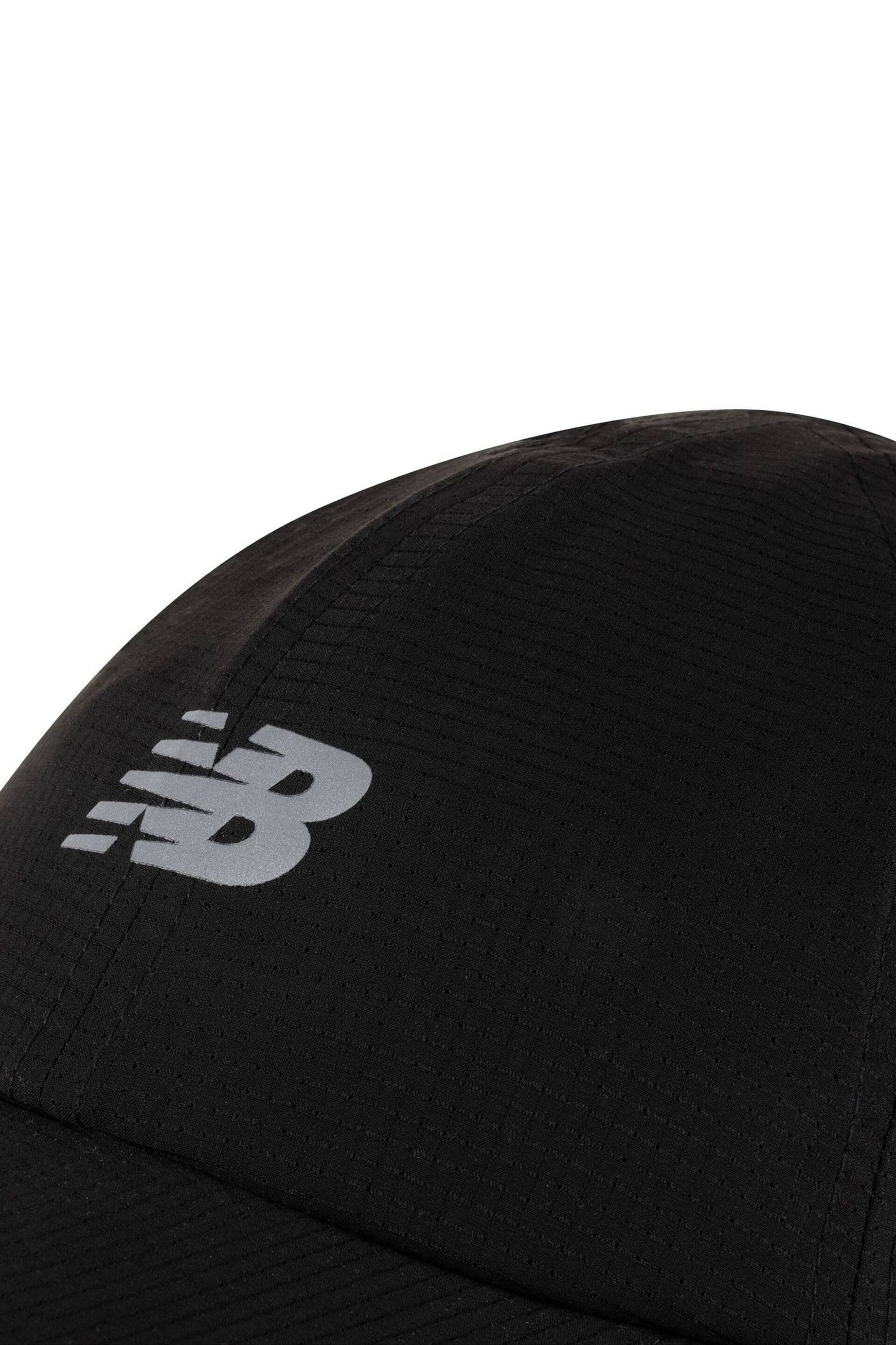 New Balance Black 6 Panel Performance Hat - Image 3 of 3