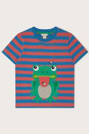 Monsoon Blue Frog Stripe T-Shirt - Image 1 of 3