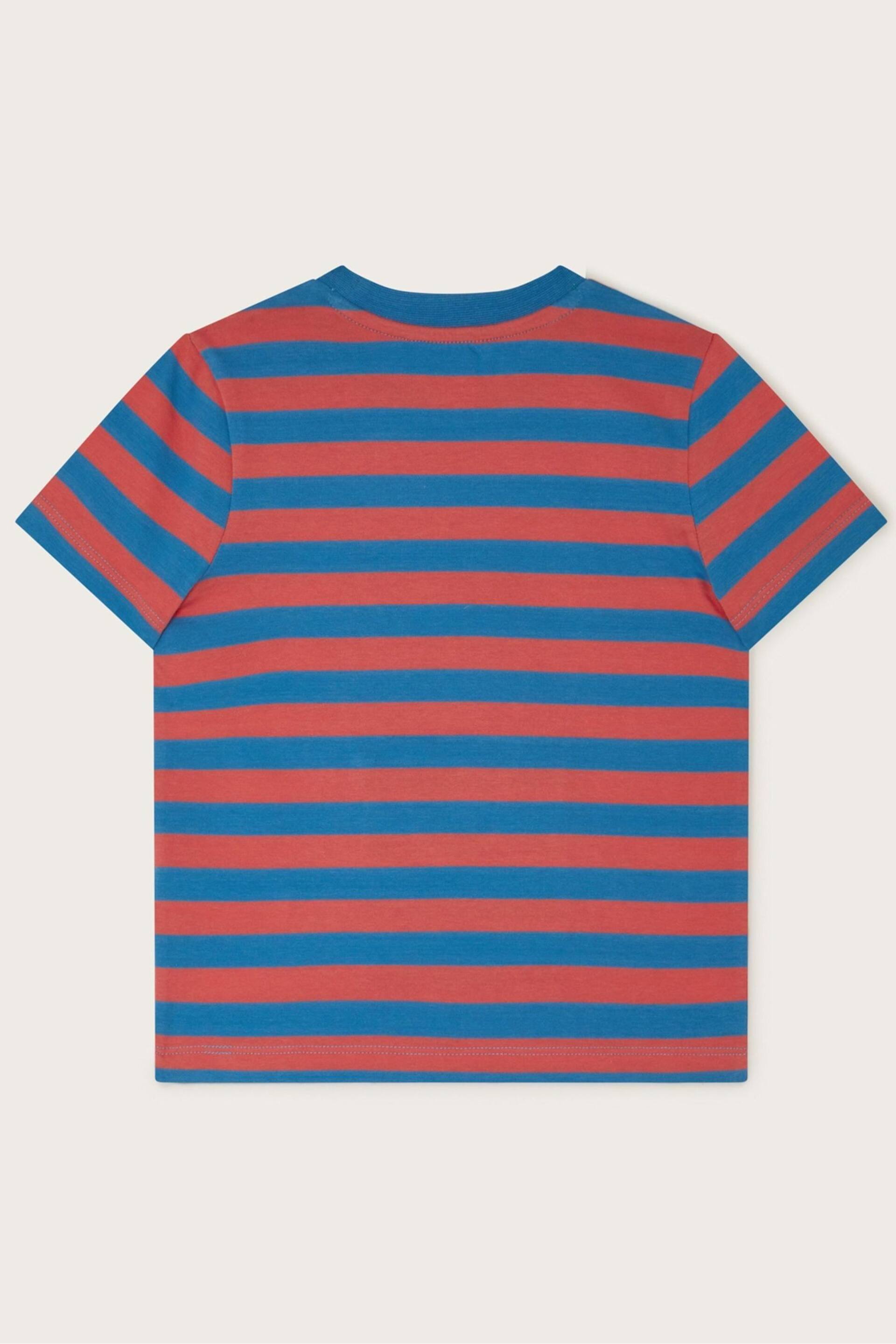 Monsoon Blue Frog Stripe T-Shirt - Image 2 of 3