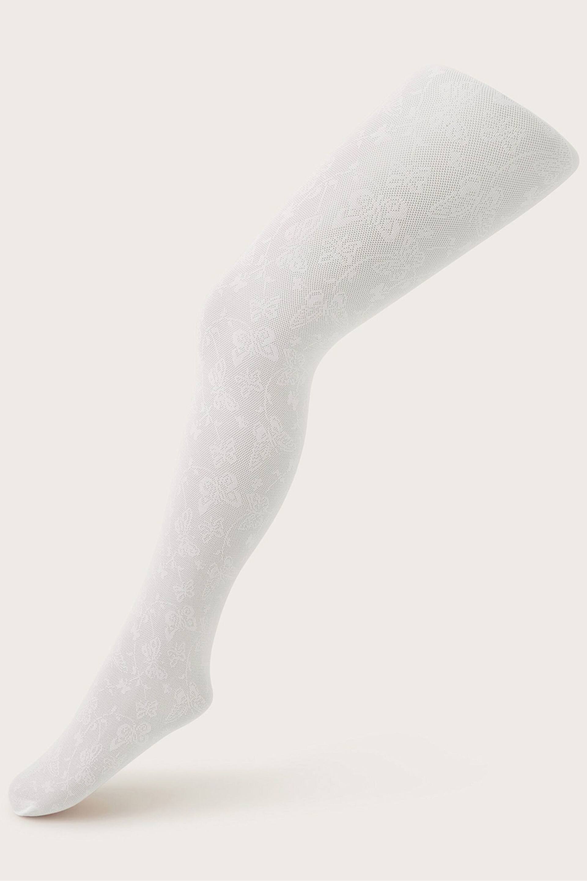 Monsoon White Butterfly Lace Tights - Image 1 of 2