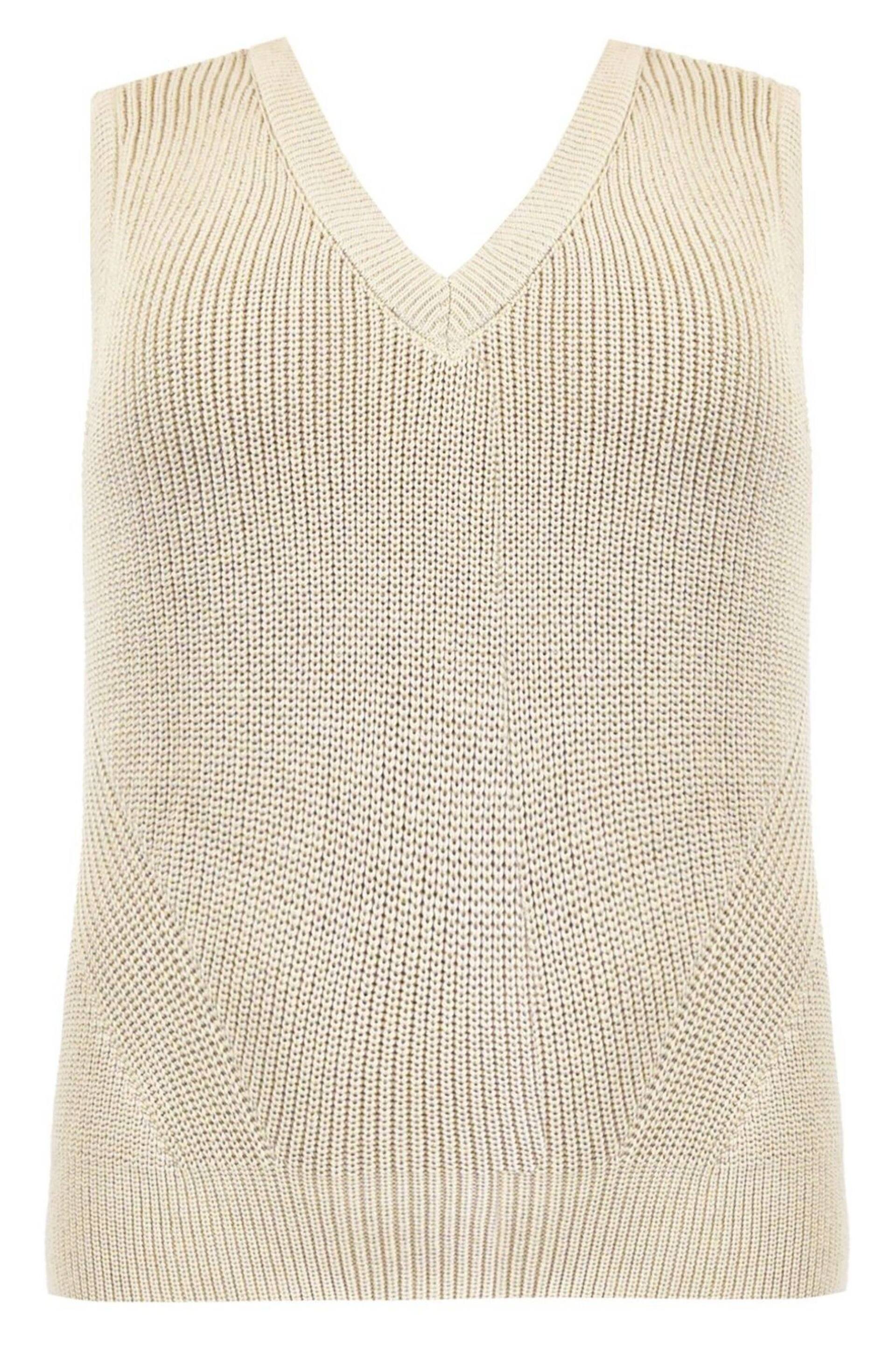 Live Unlimited Beige Knitted Tank Top - Image 5 of 5