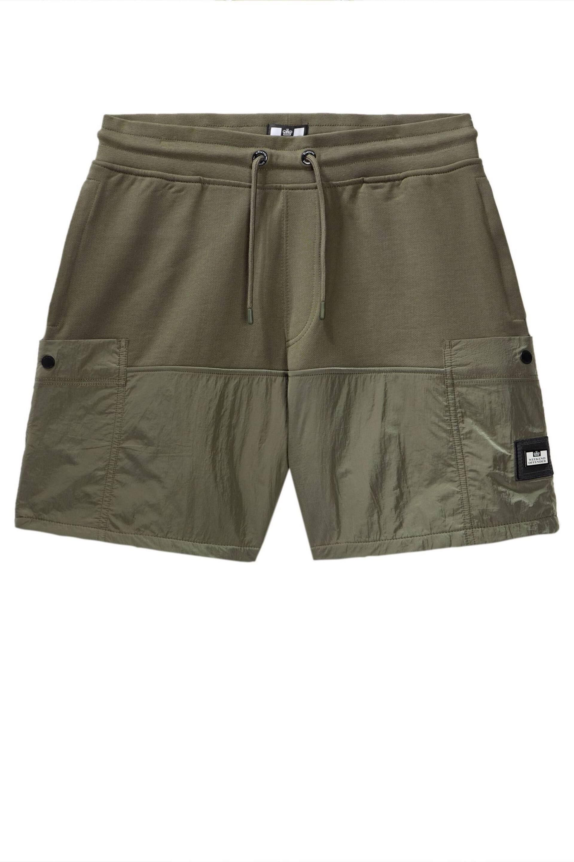 Weekend Offender Mens Green Azeez Jog Shorts - Image 3 of 5