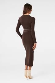 Forever New Brown Ariella Petite Knit Midi Dress - Image 2 of 4