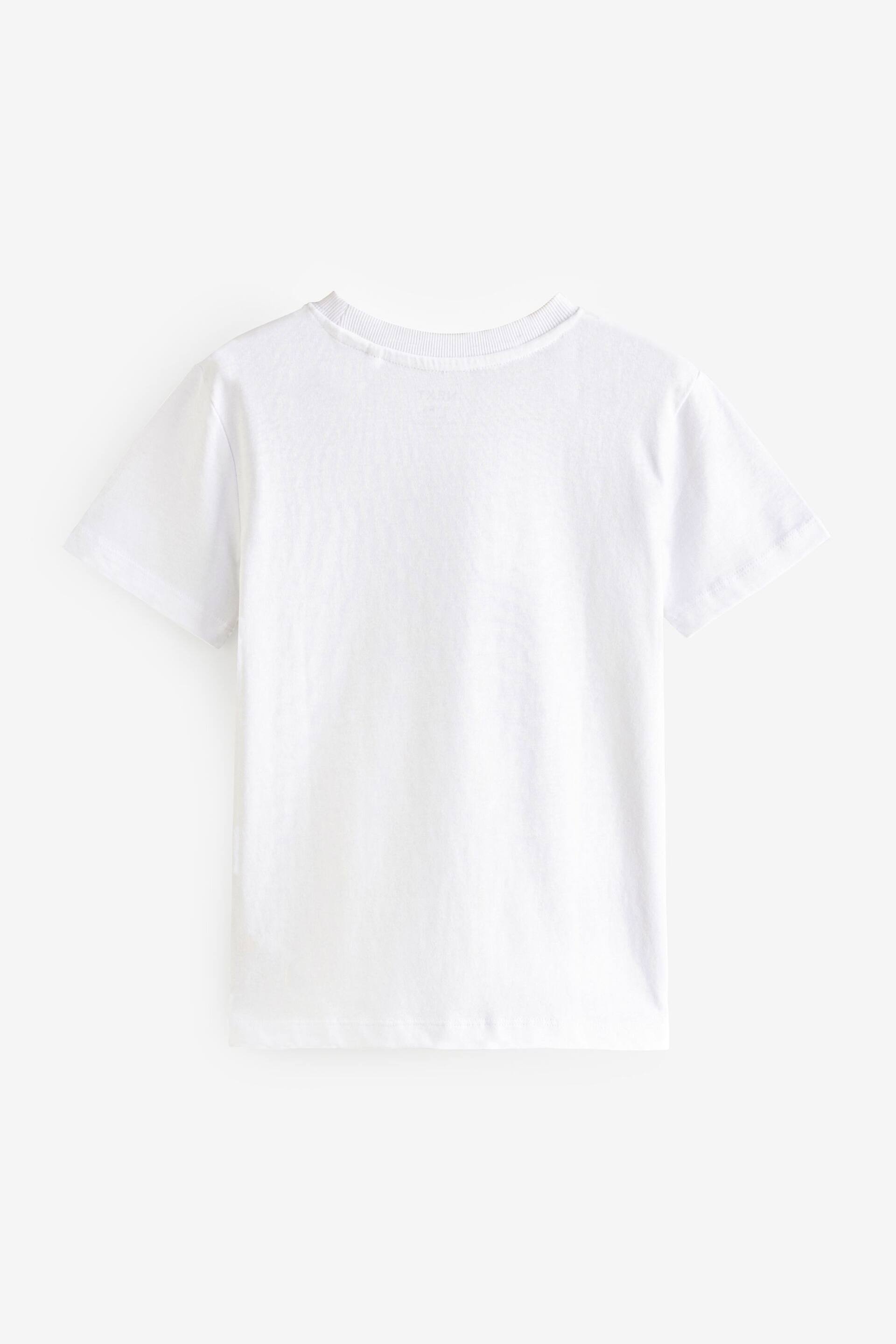 White Happy Face Short Sleeve Graphic T-Shirt (3-16yrs) - Image 2 of 3