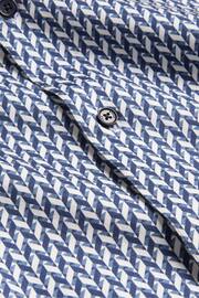 Ted Baker Blue Lacesho Short Sleeve Geo Printed Shirt - Image 5 of 5