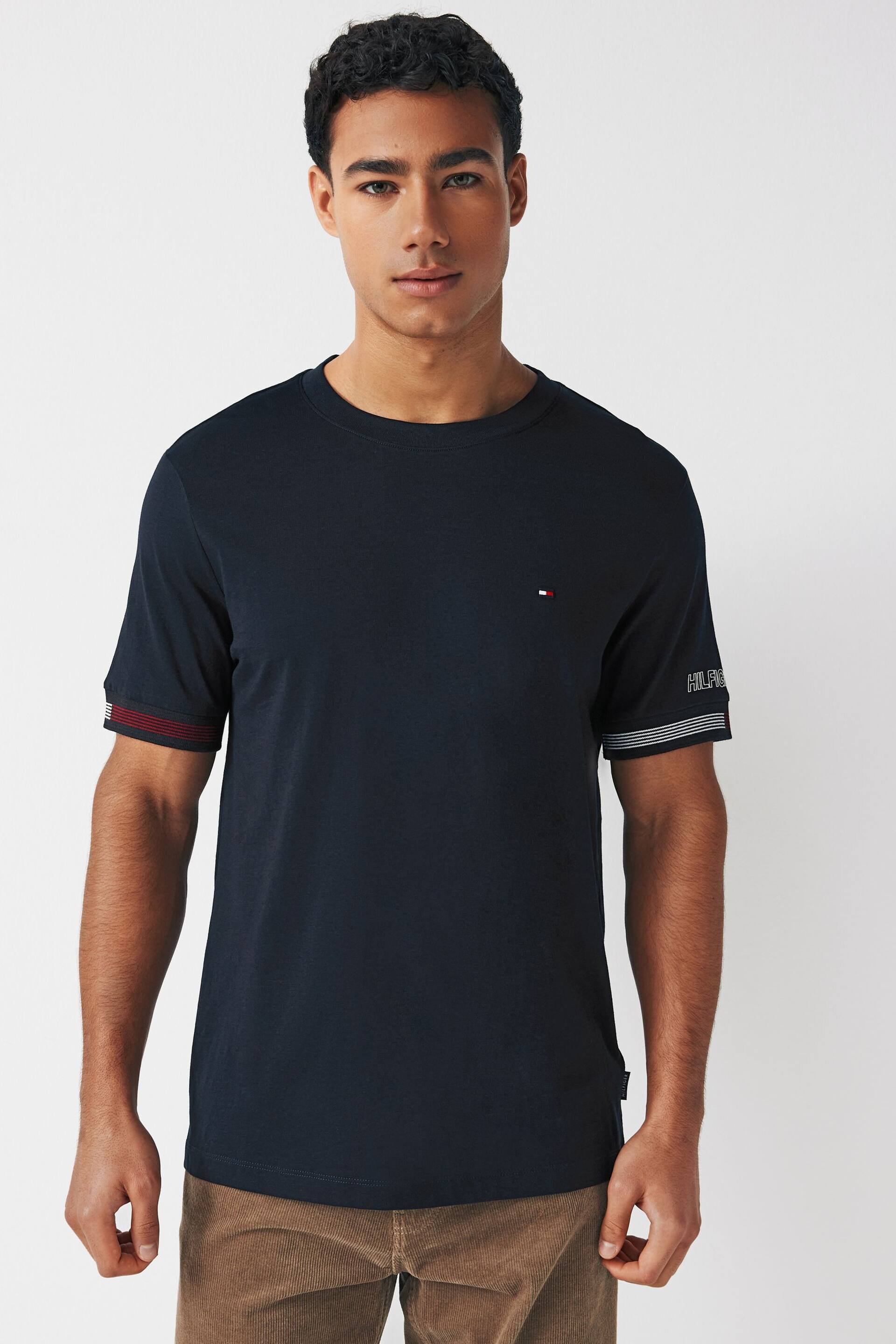 Tommy Hilfiger Flag Cuff T-Shirt - Image 1 of 6